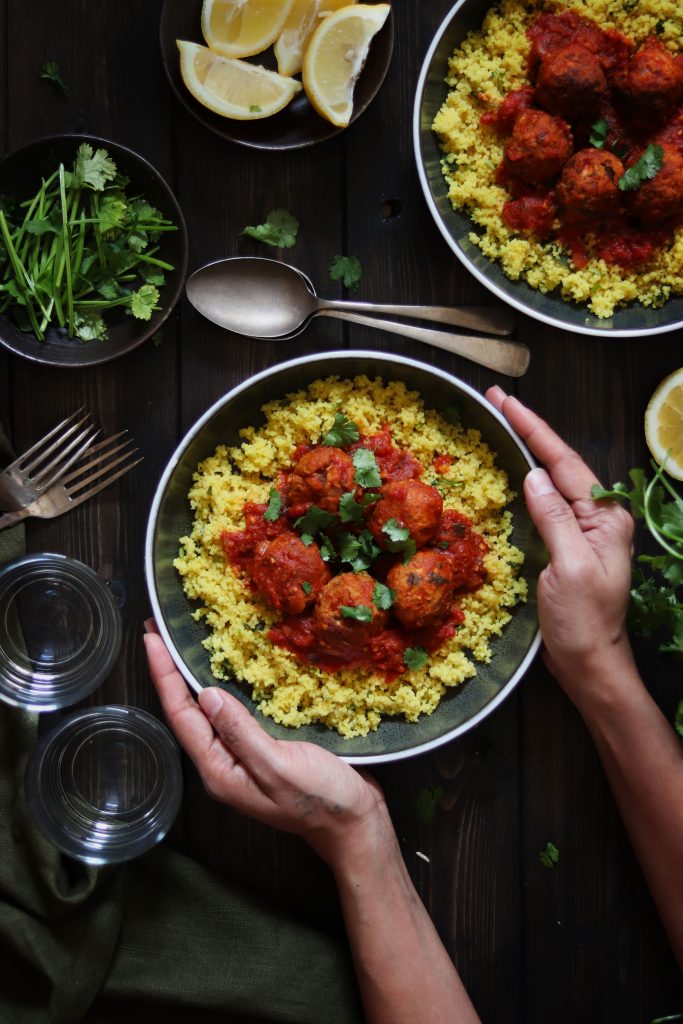 Heavenly Moroccan Turkey meatballs with lemony couscous Sadie's Kitchen